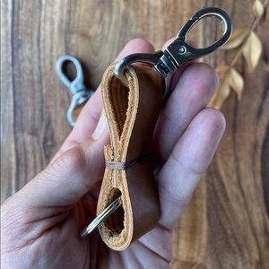 Handmade leather keychain